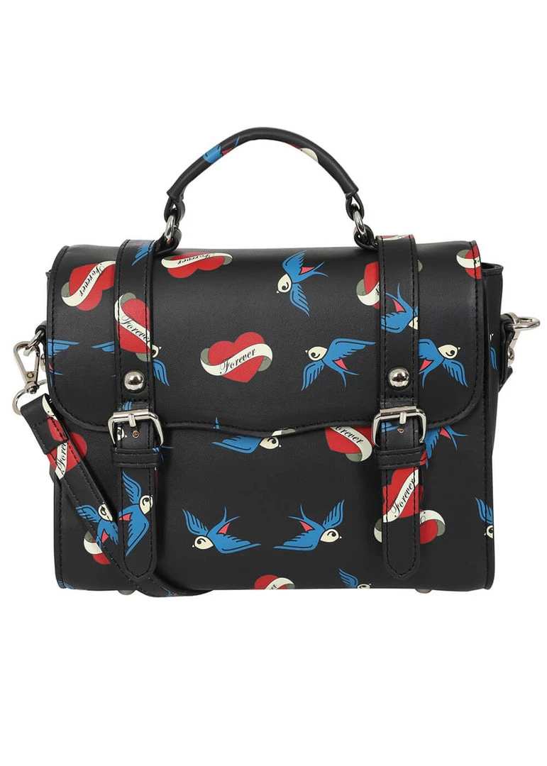 Lulu Hun Joanna Forever Old School Satchel Bag Black New In