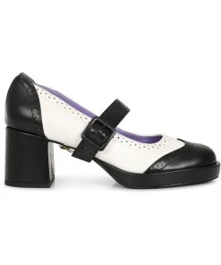 Lulu Hun Wednesday 60's Pumps Black White
