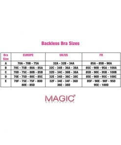 Magic Bodyfashion Backless Beauty Stick-On Bra Black New In