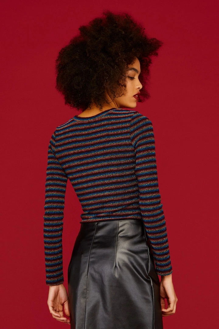 Minueto Rainbow Lurex 70's Top Multicolour