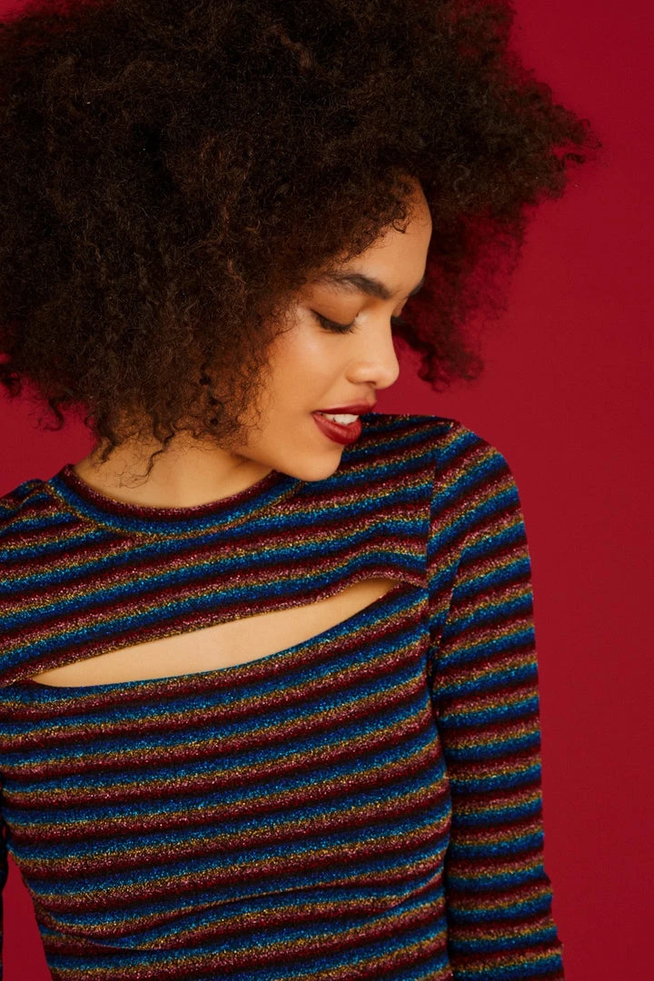 Minueto Rainbow Lurex 70's Top Multicolour