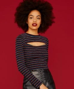 Minueto Rainbow Lurex 70's Top Multicolour