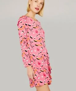 Minueto Maki Sushi 80's Dress Pink