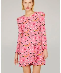 Minueto Maki Sushi 80's Dress Pink