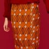 Minueto Chopsticks Sushi 60's Pencil Skirt Brown