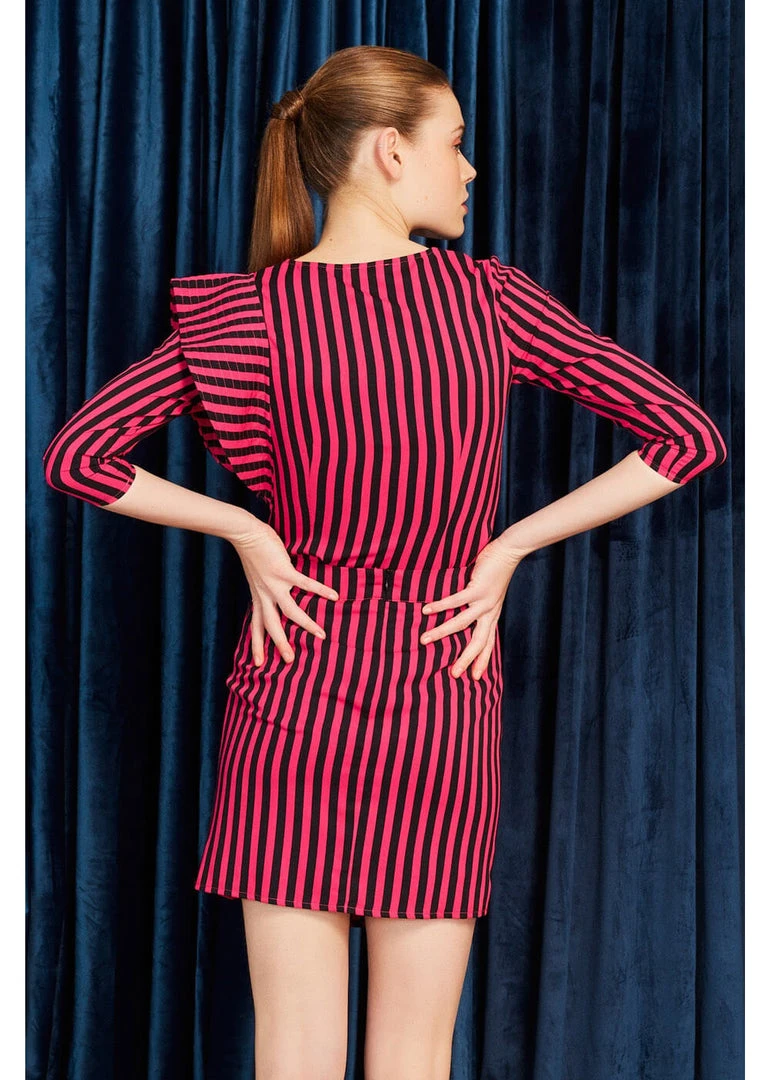 New In Minueto Bridget Stripe 70's Top Pink