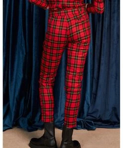 Minueto Graham Tartan 70's Trousers Red