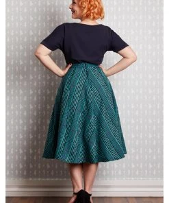 New In Miss Candyfloss Helora 50's Swing Skirt Teal