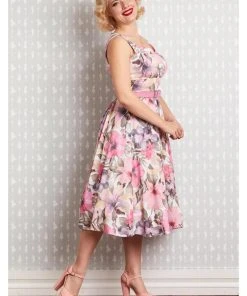New In Miss Candyfloss Kaitlin Taffy 50's Swing Dress Pink