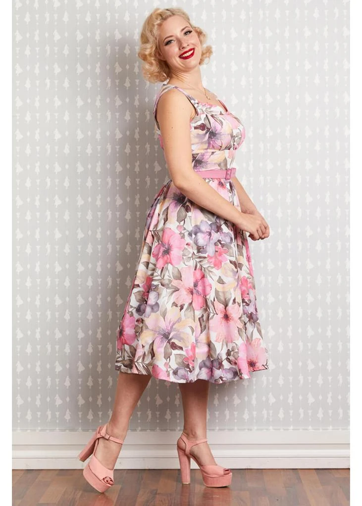 New In Miss Candyfloss Kaitlin Taffy 50's Swing Dress Pink