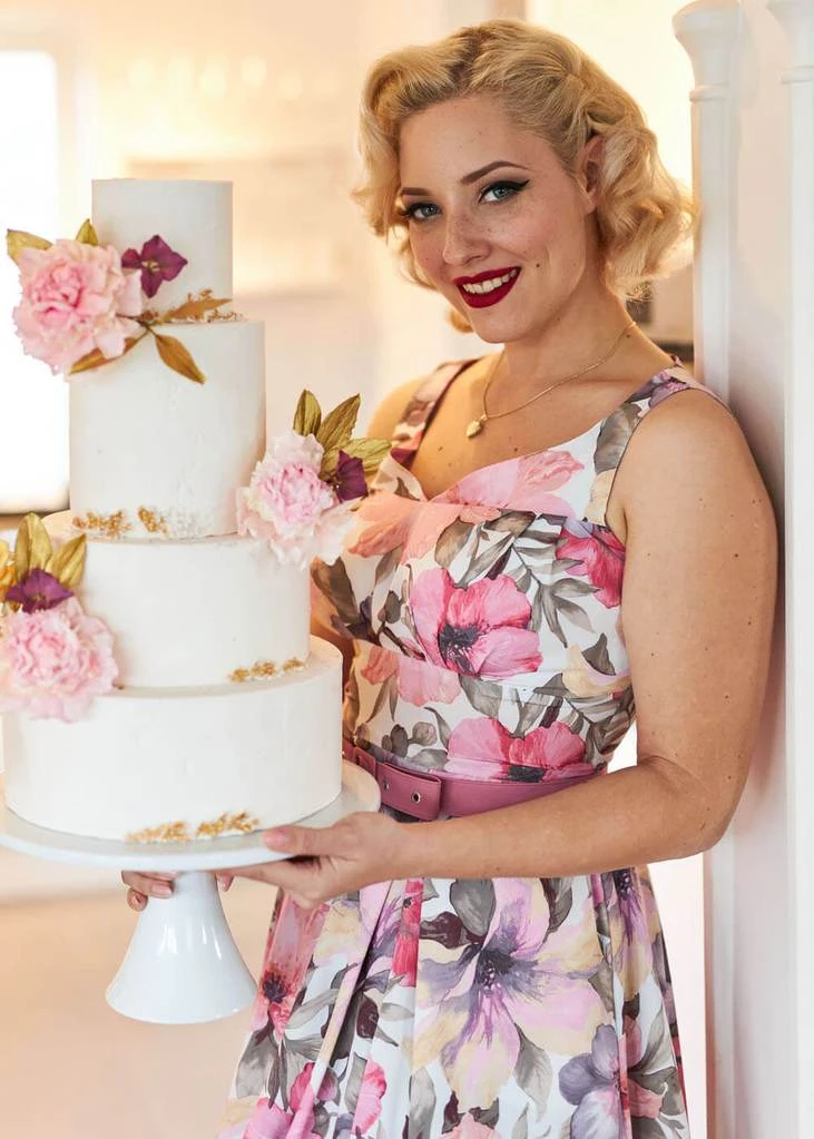 New In Miss Candyfloss Kaitlin Taffy 50's Swing Dress Pink