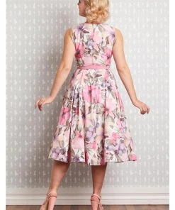New In Miss Candyfloss Kaitlin Taffy 50's Swing Dress Pink