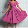 New In Miss Candyfloss Petunia 50's Swing Dress Violet