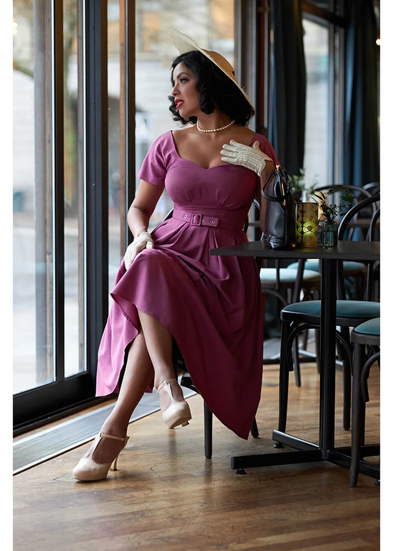 New In Miss Candyfloss Petunia 50's Swing Dress Violet