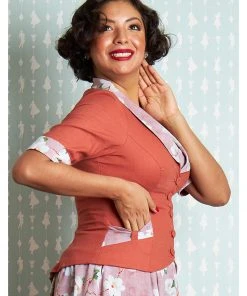 Miss Candyfloss Lexi Amber 40's Jacket Punch Pink