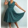 Miss Candyfloss Killah Gia 50's Swing Dress Emerald Green