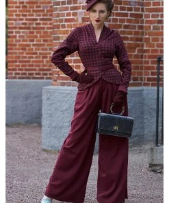 New In Miss Candyfloss Manone 40's Jumpsuit Fuchsia