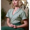 New In Miss Candyfloss Vivienne Gia 40's Top Green
