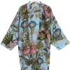 New In One Hundred Stars Eccentric Blooms Midi Kimono Sky Blue