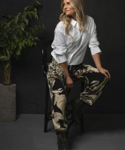 One Hundred Stars Iris Crepe Trousers Black