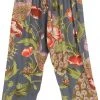 One Hundred Stars Peacock & Poppies Crepe Trousers Grey