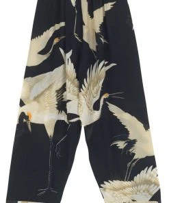 One Hundred Stars Stork Crepe Trousers Black New In