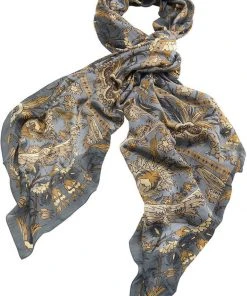 One Hundred Stars Decadent Scarf Grey New In