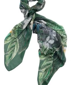 New In One Hundred Stars Hydrangea Scarf Forest Green