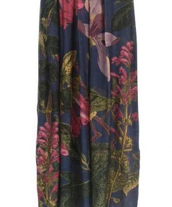 One Hundred Stars Magnolia Scarf Blue New In