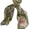 New In One Hundred Stars Passion Flower Scarf Grey