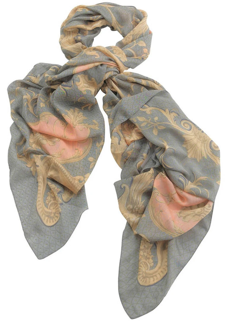 One Hundred Stars Rococo Scarf Grey New In