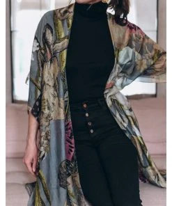 One Hundred Stars Iris Throwover Grey New In