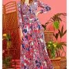 Onjenu Sharon Gena 70's Maxi Dress Pink