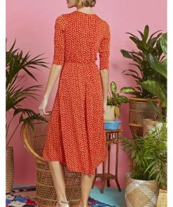 Onjenu Amy Themis 70's Dress Red