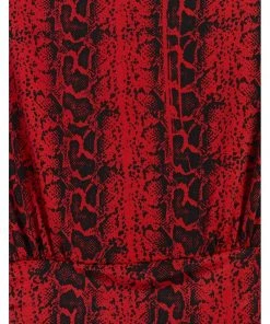 Onjenu Ciara Ophidia 70's Jumpsuit Red New In