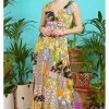 New In Onjenu Fifi Gaia 70's Maxi Dress