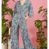 New In Onjenu Laurie Cybele 70's Jumpsuit In Turquoise