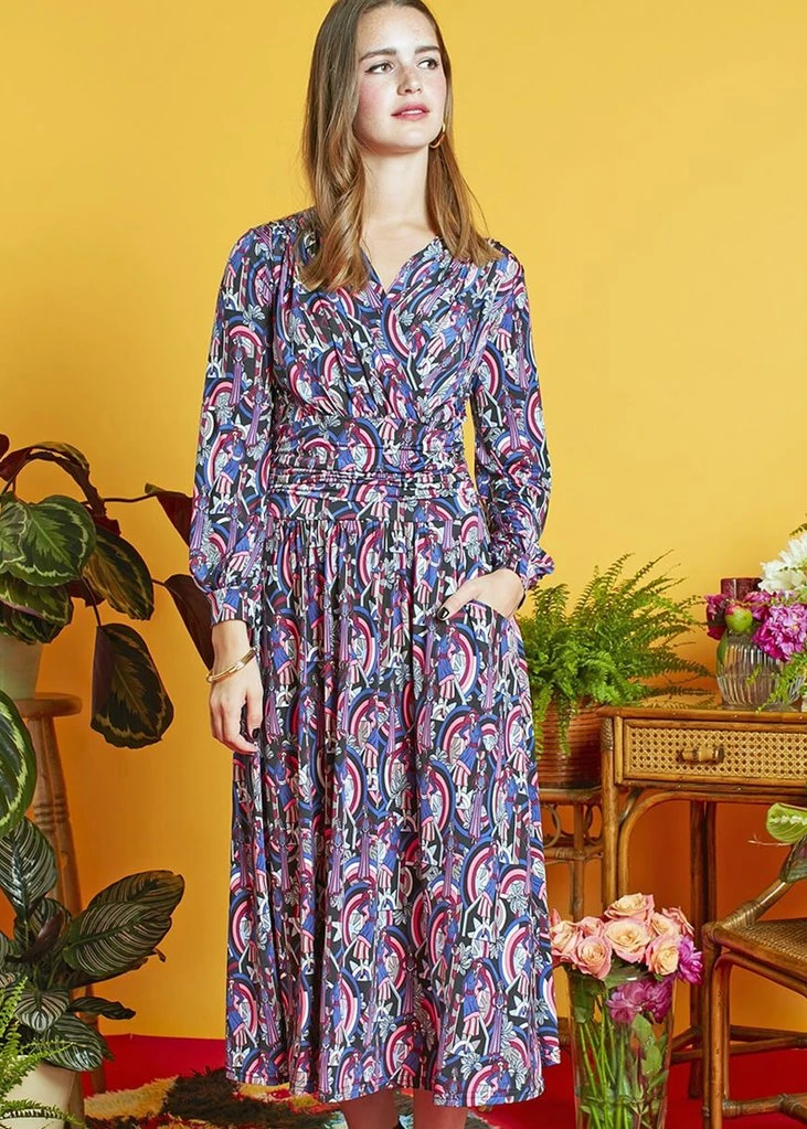 Onjenu Sharon Femme 70's Dress Pink