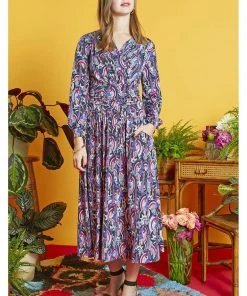 Onjenu Sharon Femme 70's Dress Pink