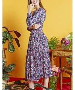 Onjenu Sharon Femme 70's Dress Pink