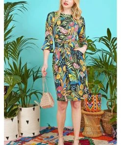 Onjenu Tammy Antheia 70's Dress Black New In