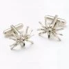New In Onyx Art Mens Cufflinks Spider Silver