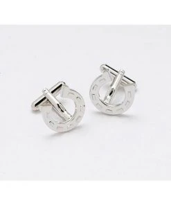 Onyx Art Mens Cufflinks Horse Shoe