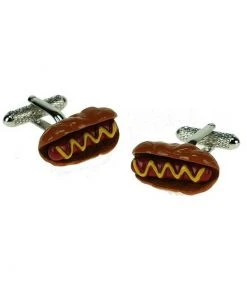 New In Onyx Art Mens Cufflinks Hot Dog
