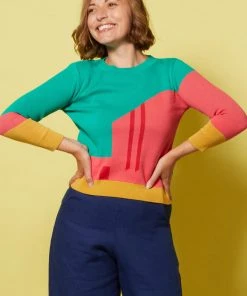 Palava Alba Mexican Architecture 60's Jumper Pink