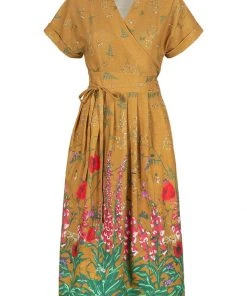 Palava Esme Wildflower 40's Dress Mustard