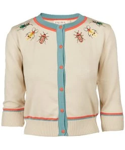 New In Palava Vera Cardigan Bugs 40's Cardigan Cream