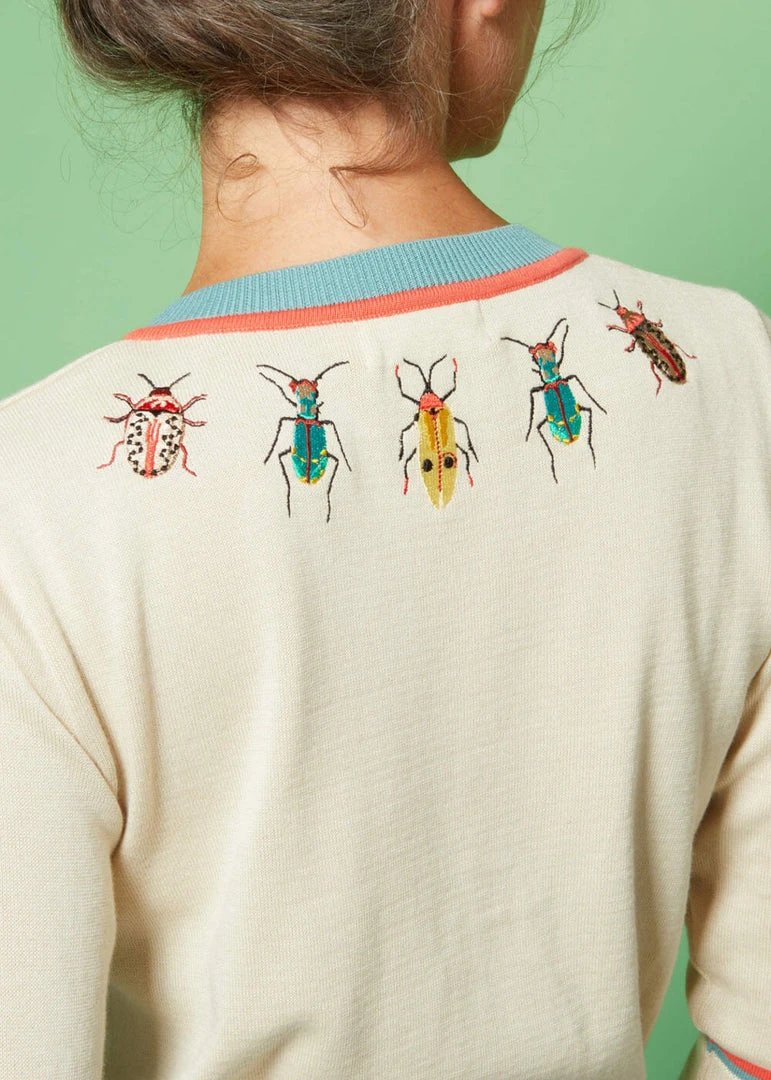 New In Palava Vera Cardigan Bugs 40's Cardigan Cream