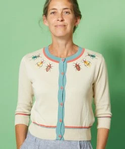 New In Palava Vera Cardigan Bugs 40's Cardigan Cream