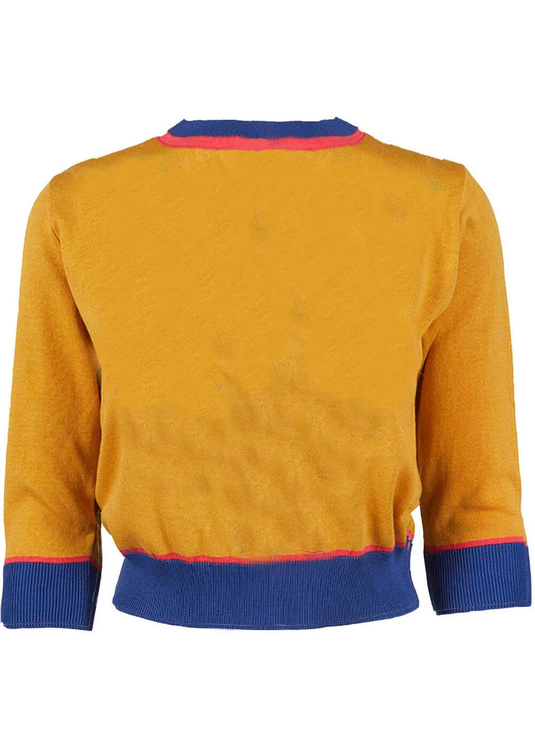 Palava Vera Cardigan Mexican Rose 40's Cardigan Mustard New In